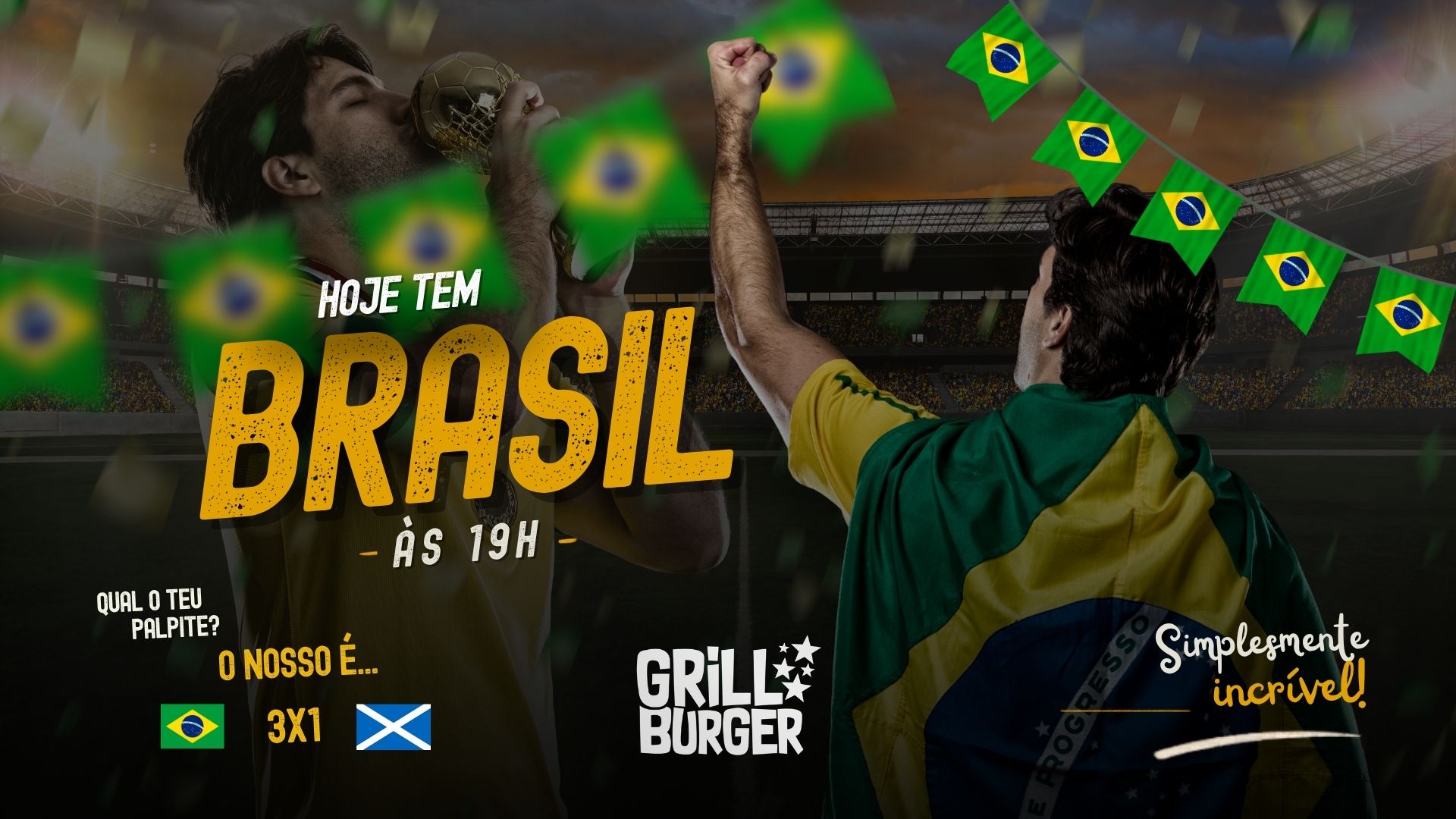 Post falando sobre a possível escavação da seleção Brasileira na jogo contra a Escócia